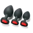 HEART BLACK SILICONE BUTT PLUG SMALL
